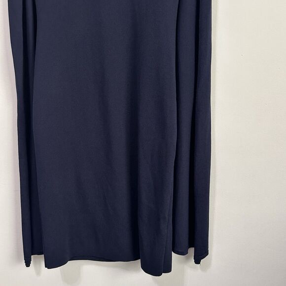 Zara Knit Cape Dress S Navy Blue‎ Party Trendy Sleeveless Classic Cocktail NEW - Picture 4 of 12